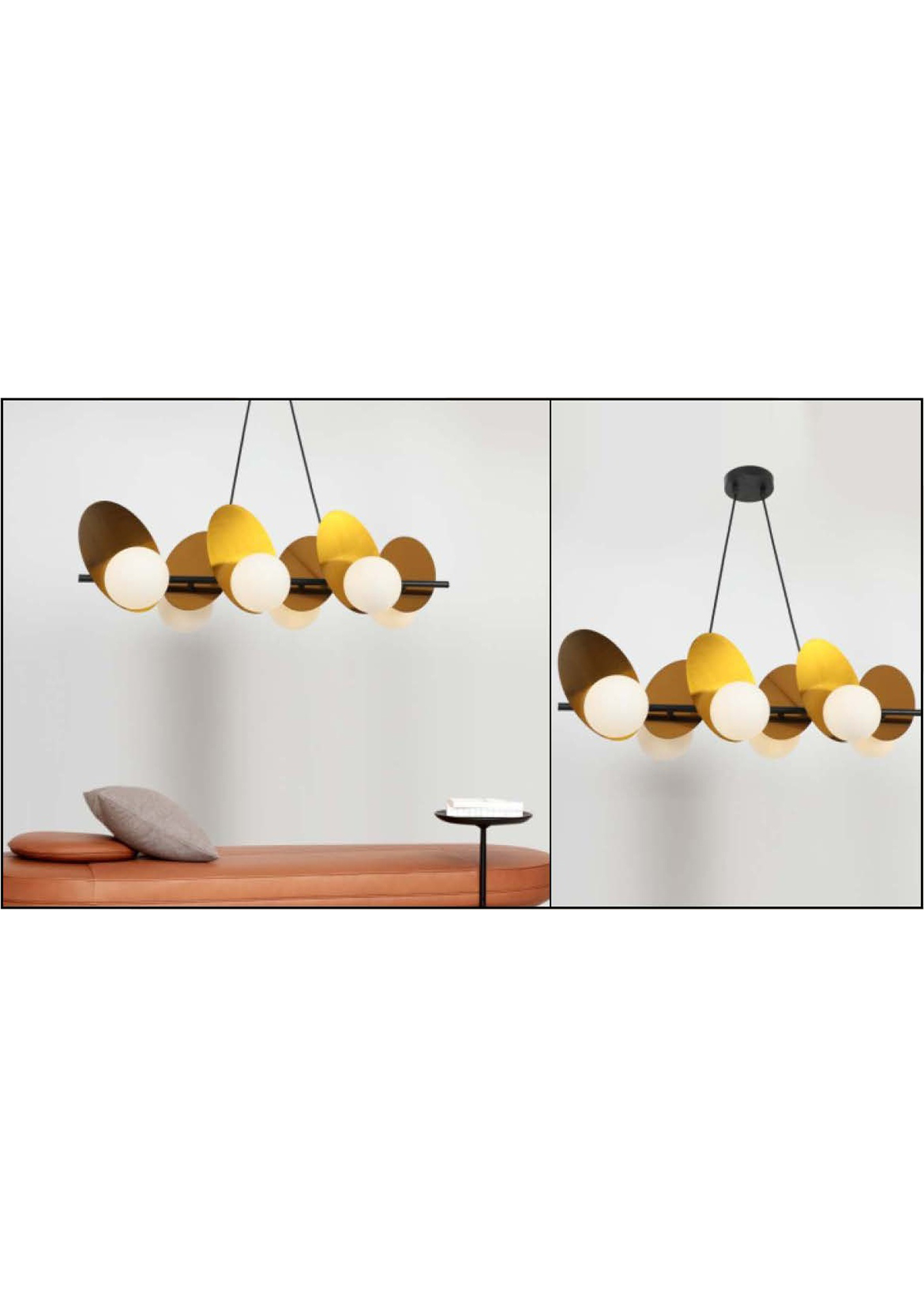 Beyond Lights - Gold Disc Chandelier- GL